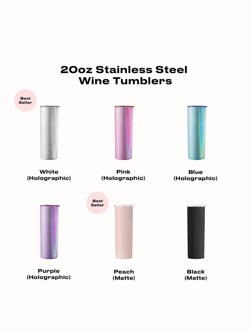 20oz Skinny Tumbler W/ Straw